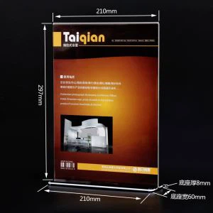 Egyedi design Perspex Menüállványok Táblázat Menü Stand Bar MenütartókTáblázat tartó