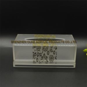 Termékek gyártása Customized Rectangular Shape Akril Tissue Case Storage Tissue Box