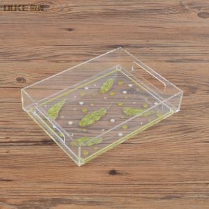 Lucite nyomtatási fogantyú Akril tálca