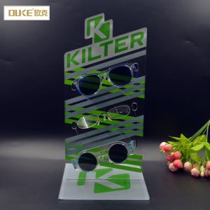 Egyedi nyomtatott akril napszemüveg kijelző állvány